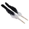 1 Pair Long Dance Fan Soft Beautiful Classical Dancing Fan for Belly Dance Performance Learning 1.5m Gray and Black