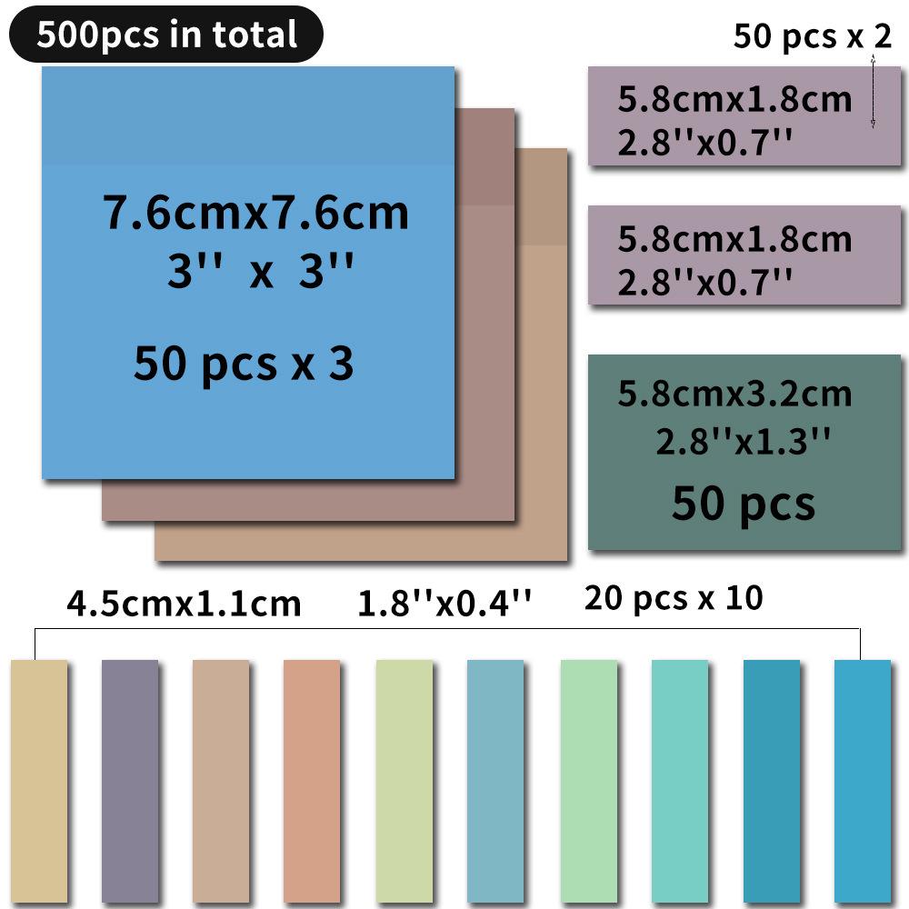 Morandi Translucent PET Index Stickers - Vanilla Autumn Series, Writable Sticky Notes & Markers