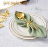6-Piece Gold Semi-Circle Matte Metal Napkin Rings - Elegant Table Decor for Weddings Christmas Dinner Parties  Gifts