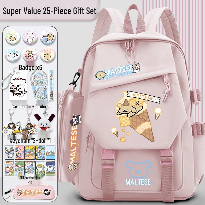 Lively Puppy Girls' Versatile School Backpack - Lightweight, Spacious & Perfect for Travel