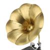 2 Stück Eisen Schallplattenspieler Modell Rot Bronze Grammophon Ornament Grammophon Plattenteller Heimdeko