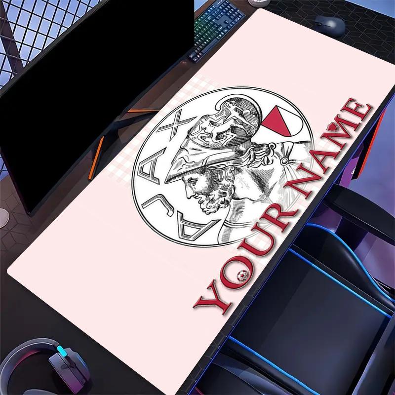 Custom Name,AFC Ajax Mouse Pad, Large Gaming Desk Mat, Non-slip XXL Mousepad for Laptop & Tablet, Mini PC Playmat with Stitched Edges