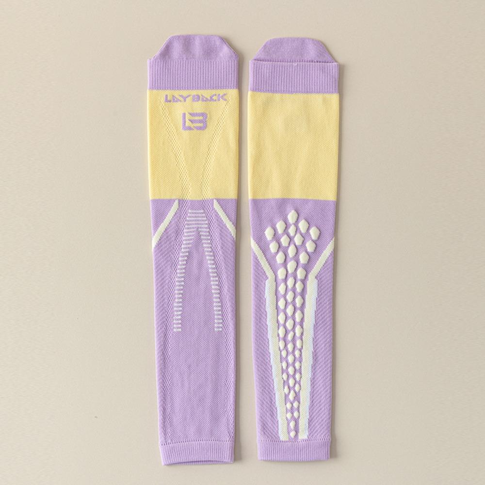 

1 Pair Long Full Legs Sleeve Compression Sleeve Anti-Slip Running Knee Pads Women Summer Sports фіолетовий