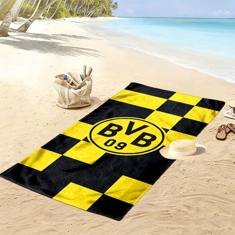 Borussia Print Beach Towel, Large Soft Quick Dry Towel for Beach Camping Swimming