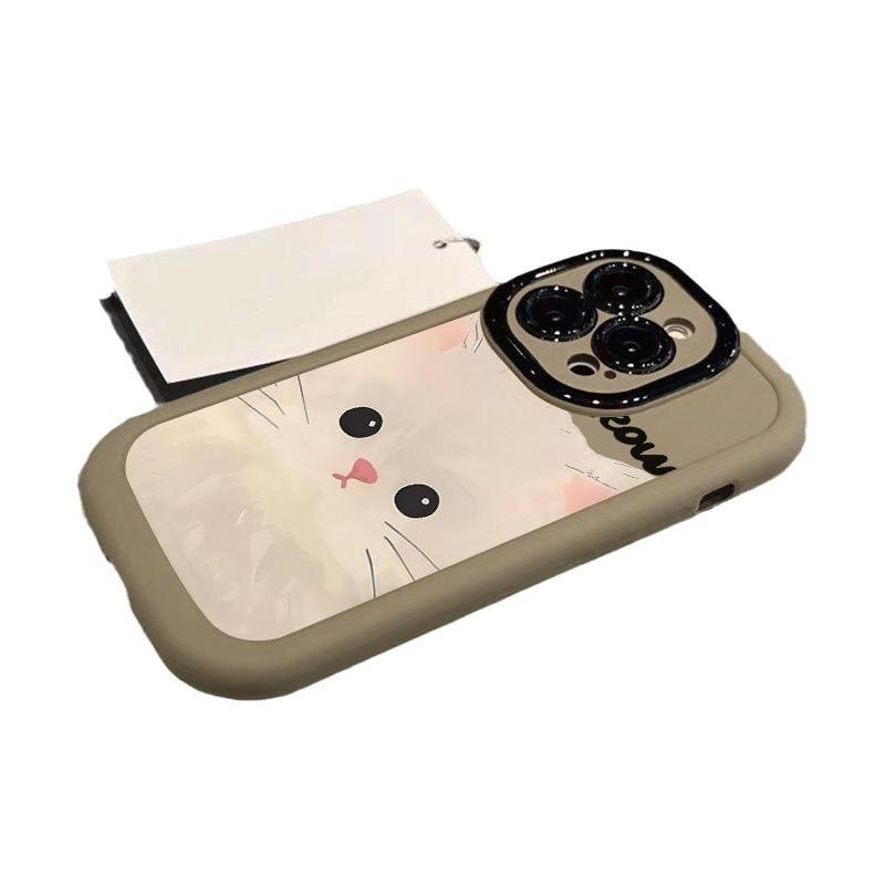 Cartoon for Apple 17 New 14plus Matte 13 Silicone 12mini Cat 16promax Mobile Phone Case