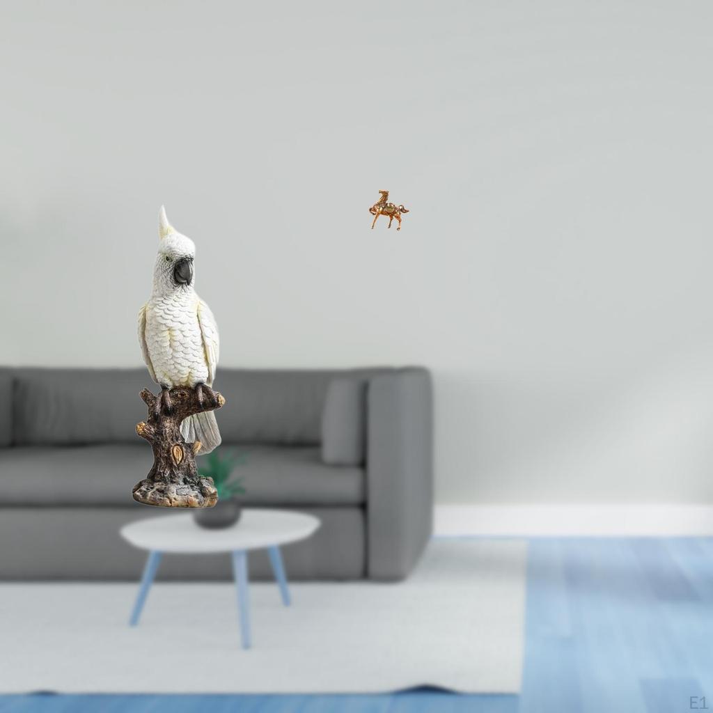 Majestic Parrot Horse Resin Sculpture Artistic Animal Figurine Decorative Ornament for Desk Table