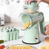 2024 Best Rotary Cheese Grater with Handle, 5 In 1 Food Chopper and Rotary Cheese Grater, Easy To Clean Kitchen Vegetable Slicer with 5 Sets