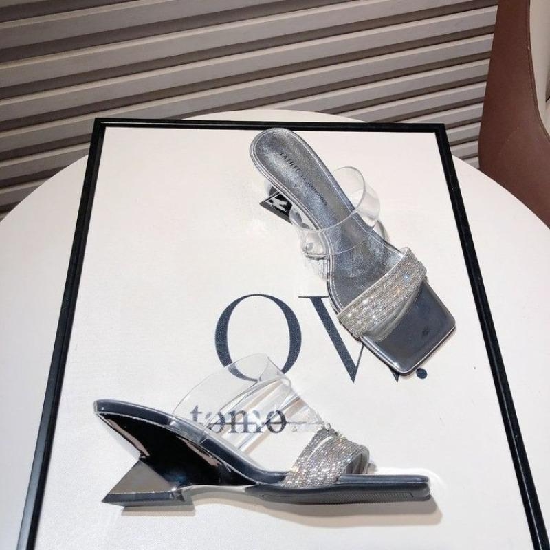 

New Style Shoes - Chunky Heels, High Heels, Women s Sandals, Slippers, Transparent 35
