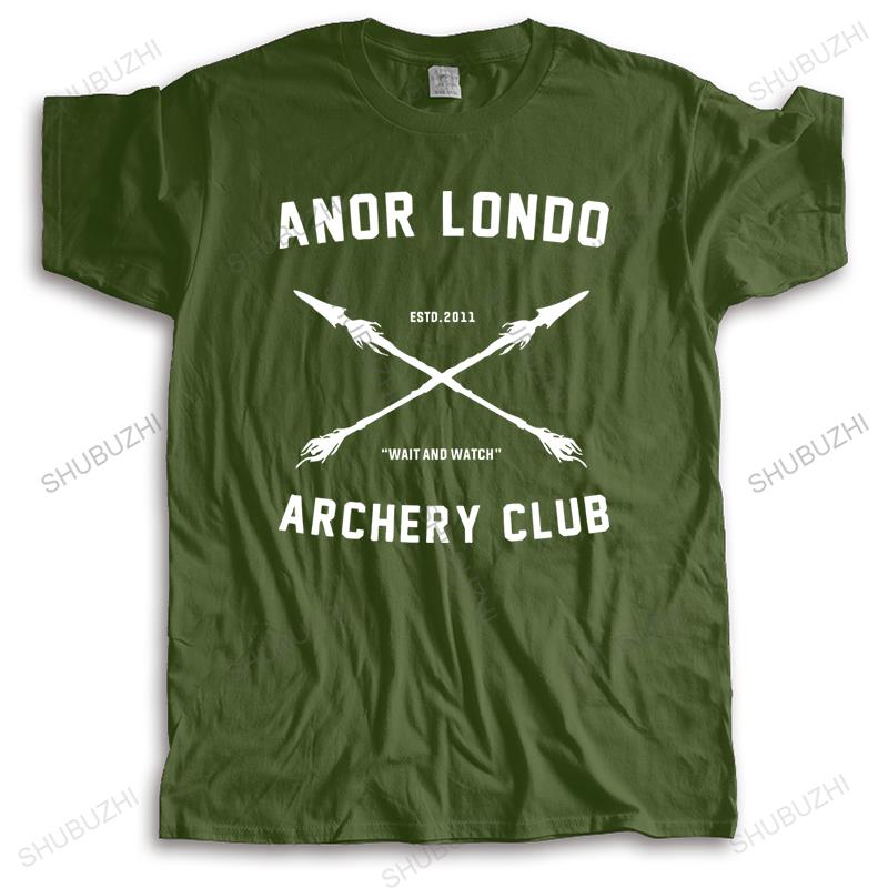 Homme streetwear manches courtes décontracté t-shirt drôle ANOR LONDO ARCHERY CLUB Marque Coton col rond T-shirt Livraison Directe
