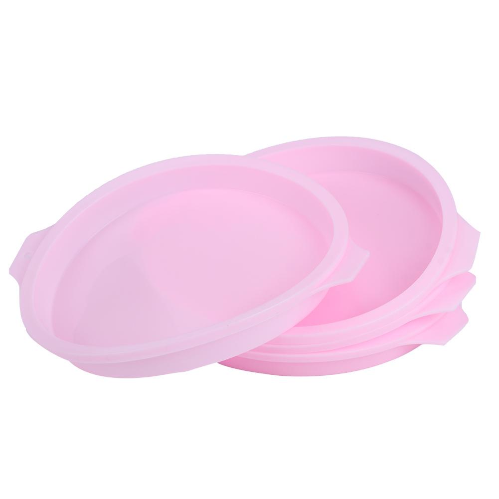 8 Inch Silicone Round Shape Cake Mold Baking Tray Plate Accessories for Colorful Cake