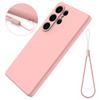 For Samsung Galaxy S25 Ultra Case Liquid Silicone Anti-Scratch Phone Cover with Hand Strap