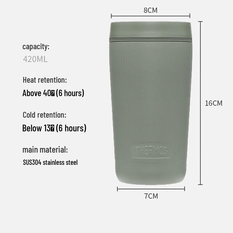 Thermos Insulated Portable Coffee & Water Travel Mug, 420ml
