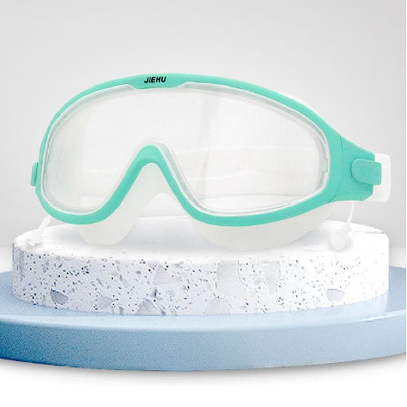 Большая рамка Плавание Водонепроницаемые очки Плавательные очки Мужчины Женщины Очки зелёный