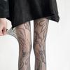 Women's Vintage Lace Jacquard Fishnet Tights with Irregular Floral Pattern Pantyhose for Party Nightclub or Date Outfits