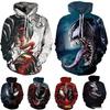 Venom Digital Print Couple's Loose Hoodie: Men's Autumn Long Sleeve Pullover Jacket