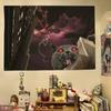 1pc Laser Cat Rampage Colorful Hippie Psychedelic Bar Living Room Study Bedroom Dorm Decor Aesthetic
