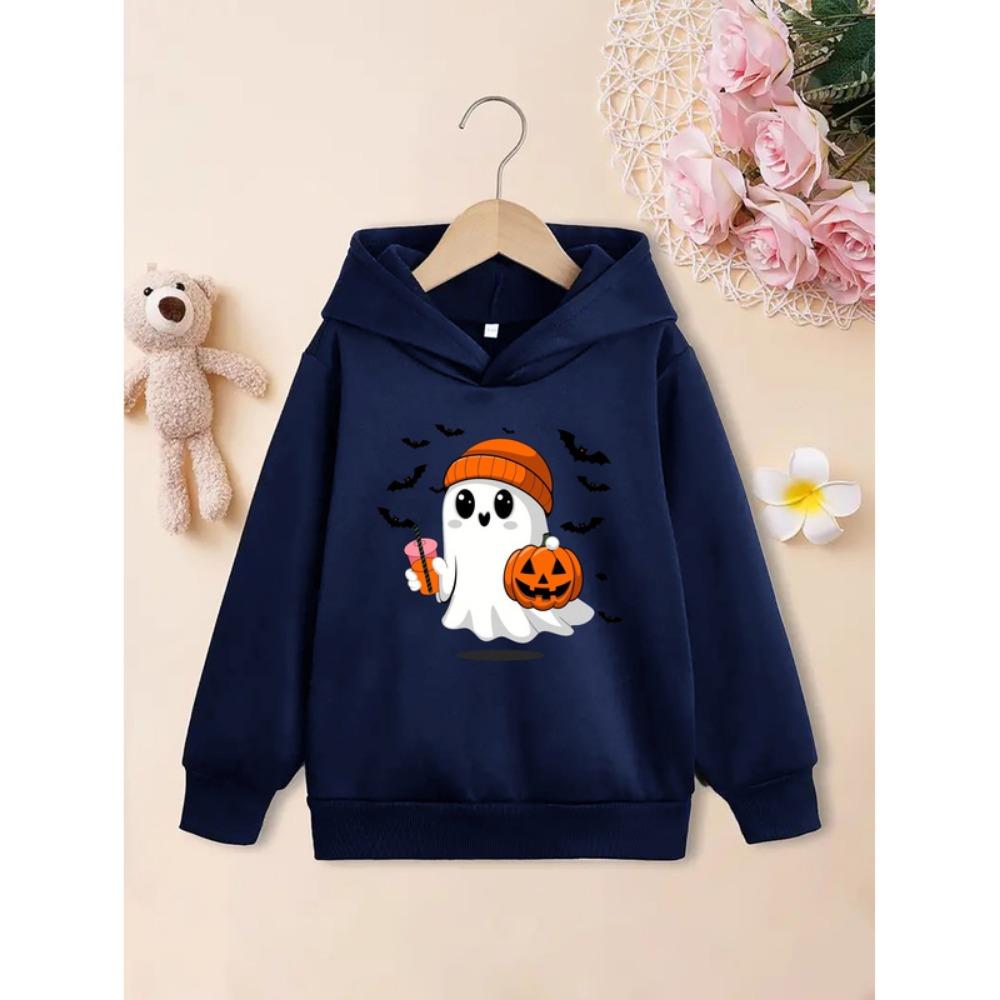 Halloween Girls' Casual Long-Sleeve Hoodie, Autumn And Winter Sports Top for Girls Outdoor Hoodie