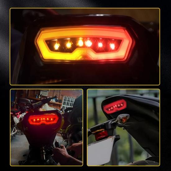 Integrated Motorcycle LED Brake Tail Light Turn Signals For Honda MSX/GROM 125