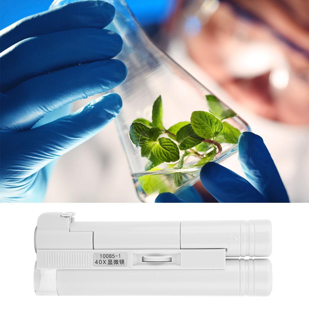40X Zoom Pocket Sized LED Microscope Magnifier Micro Lens for Universal Mobile Phones