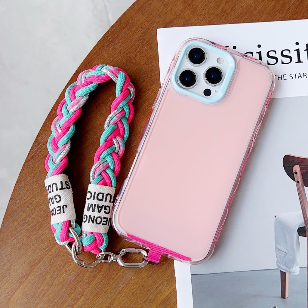 Niedliches Handy-Lanyard zum Aufhängen, Dekoration, kann getragen werden, gedrehtes Seil, Anti-Verlust-Anhänger, modisch, starkes Handgelenk, kurze Riemen