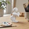 Standing Man Ornament 1/8Pcs 3D Printed Game Character Figure, Sitting Lying Figurine, Customizable Toy Abstract White Statue, Collectible Gift