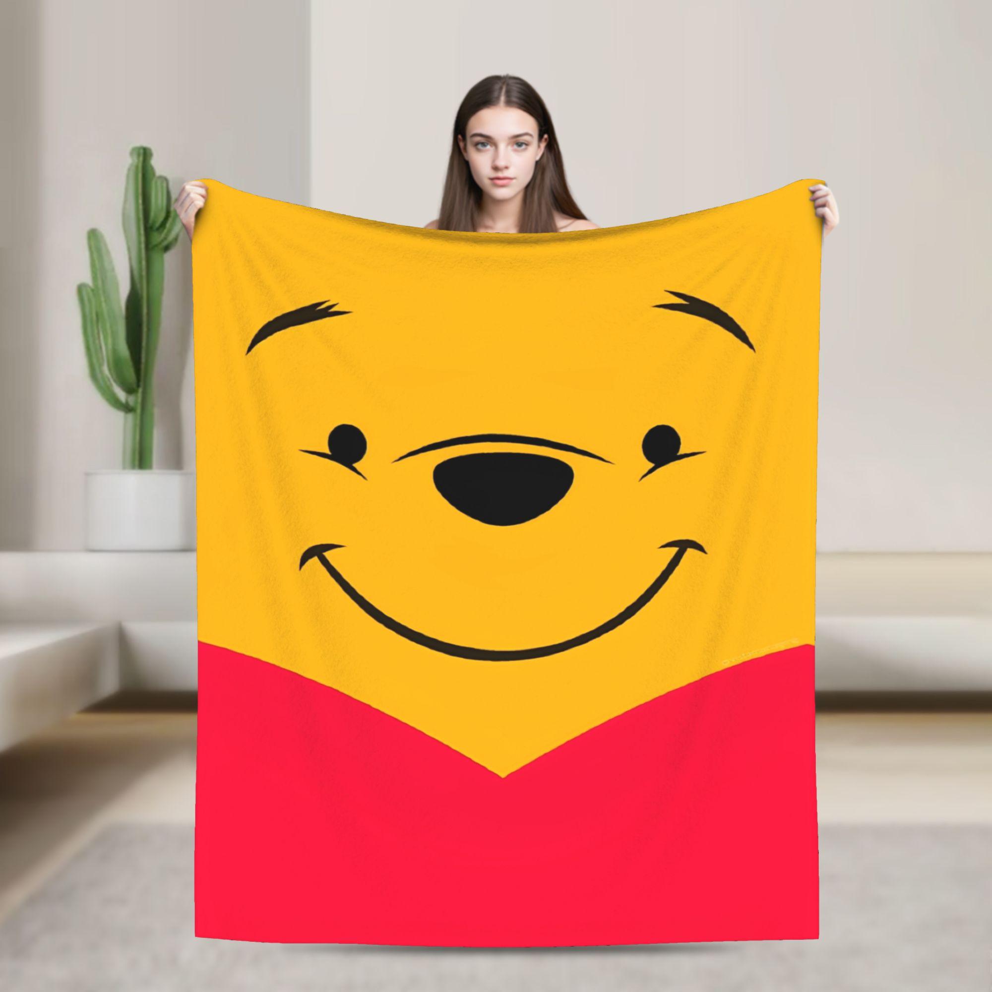 W-Winnies the P-Pooh Blankets Quality Warm Soft  Bedding Throws Winter Kids Adult Couch Chair Aesthetic Bedspread 75x90cm