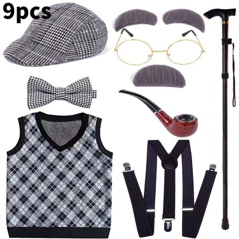 Elderly Childrens Day Cosplay Costume Stage Performance Halloween Fashion Party