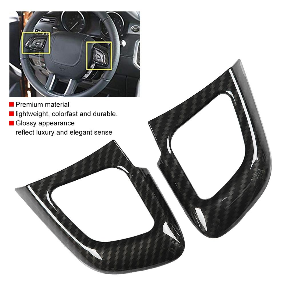 2Pcs Left Car Steering Wheel Button Cover Trim for Land Rover Range Rover Evoque 12 17