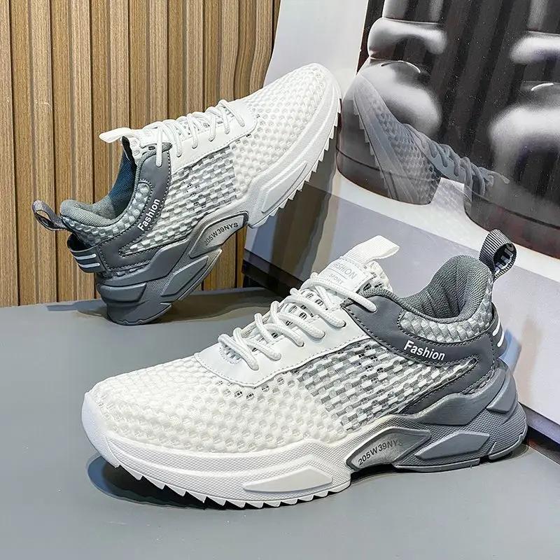 Men's Shoes Summer Breathable Deodorant Thin Mesh Hollow Large Mesh Casual Mesh Shoes Men's Soft-soled Running sneaker
