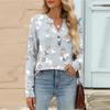 Women's Fashion Casual Floral Print Long Sleeve T-Shirt Pullover Top