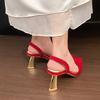 Fashion Ladies Shoes 2025 Fashion Women's Slingbacks High Heels Pointed Toe Thin Heels Slip On Pumps for Classics Daily Dress Sandals