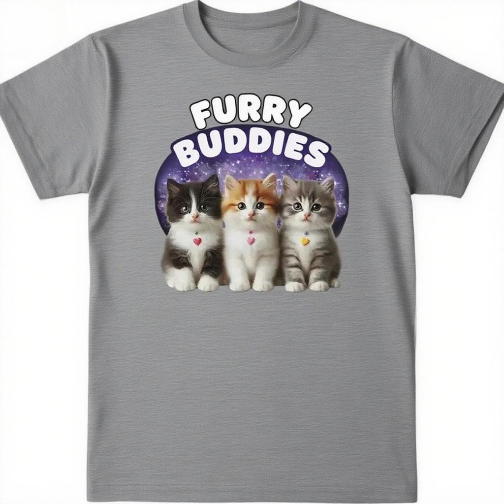 Fun Cat Men's Printed Short Sleeve Summer Casual Versatile Street Atmosphere T-Shirt Cool Breathable Oversized Top