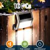 1/4/6/10 peças Luz Solar de Degrau 6 LEDs Exterior Aço Inoxidável Impermeável Jardim Quintal Deck Luz Lâmpada de Parede de Rua Decoração de Cerca