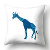 Simple Plaid Animal Pillowcase Puppy Cat Giraffe Pillowcase Children's Room Home Decoration Living Room Sofa Cushion Cover