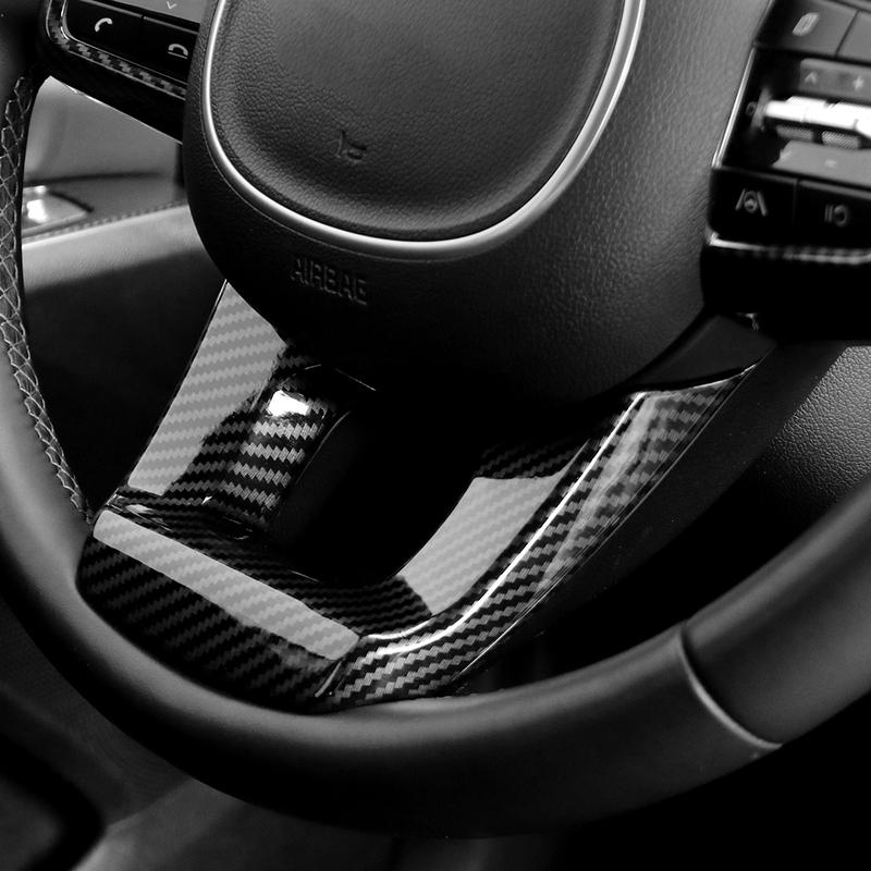 Carbon Fiber ABS Steering Wheel Switch Button Frame Decorative Cover Trim Interior Decal For Kia Sorento MQ4 -2026 LHD/RHD