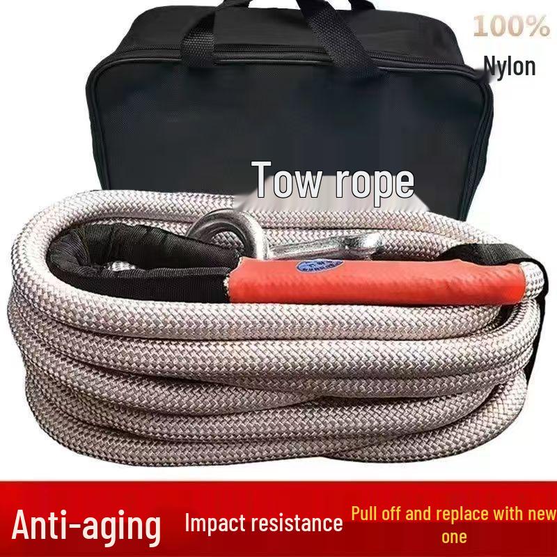 Heavy-Duty Nylon Car Tow Rope for Strong Traction and Roadside Rescue