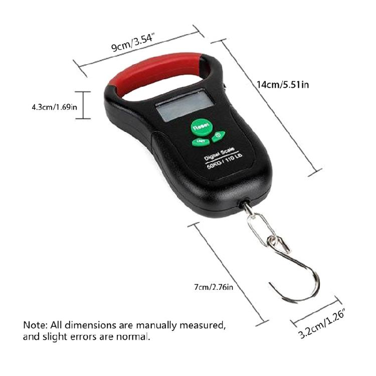 High Accuracy Fishing Scale 110lb/50kg Digital Electronic Hanging Hook Scale