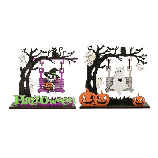 Holiday Party Table Centerpieces Funny Halloween Desktop Swing Decor, Spooky Home Decor for Living Room Decorations Tabletop, Gothic Fall Themed