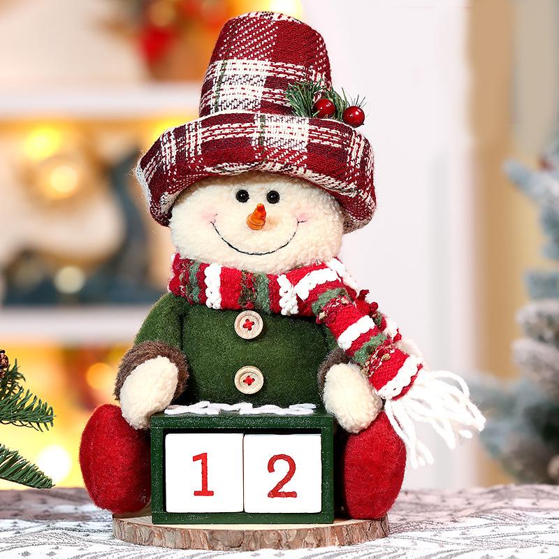 

Рождественская кукла Рождественский ретро-клетчатый старик Снеговик Сидящая кукла Праздничное украшение Окно Дисплей