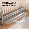 Premium Stainless Steel Pull Out Dish Rack Kitchen Cabinet Drawer Bowl Plate Drying Multi Size Storage Organizer