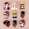 Cool Punk Lady Figure Acrylic Brooches For Women Girls Cartoon Cute Lapel Brooch Pins Badges Dress Fashion Party Jewelry Gifts