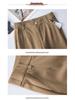 Women's High-Waisted Stretch Baguette Pants: Cotton-Blend Straight-Leg Cigarette Pants, Spring 2025 Casual Wear for Middle-Aged Moms.
