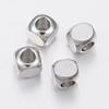 100pcs Tarnish Resistant 304 Stainless Steel Beads Cube Stainless Steel Color 5x5x5mm Hole: 3mm