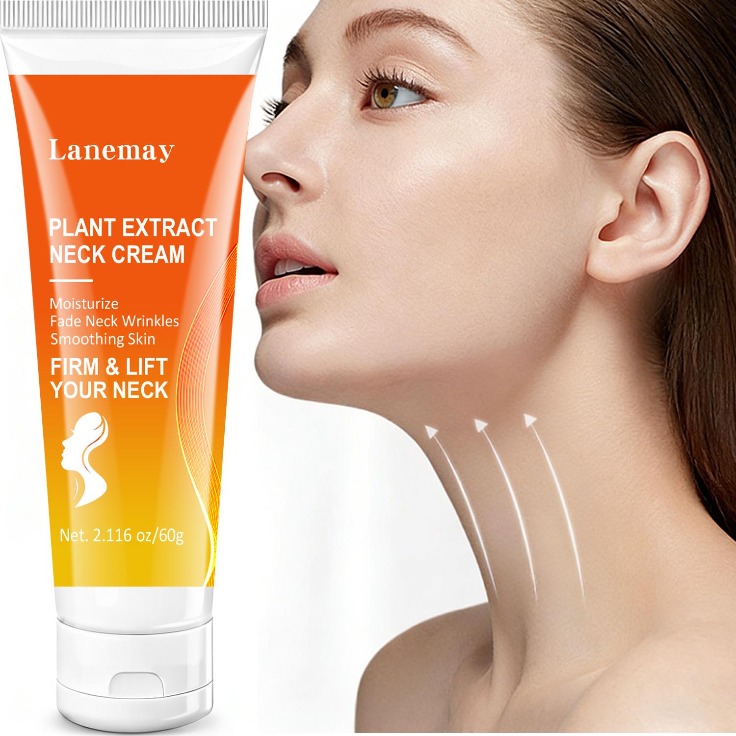 Plant Extract Neck Cream-Firm & Lift-Anti-Aging, Fade Neck Wrinkles, Smoothing Skin-Powerful Plant-Based Formula-60g