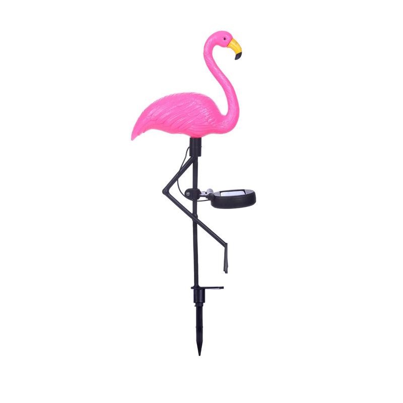 Solar Red Flamingo Ground Stake Light for Garden and Courtyard Decoration