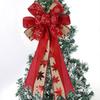 1pc Large Christmas Bows Xmas Snowflake Bows Vintage Christmas Ree Topper Bows for Christmas Holiday Home Decoration