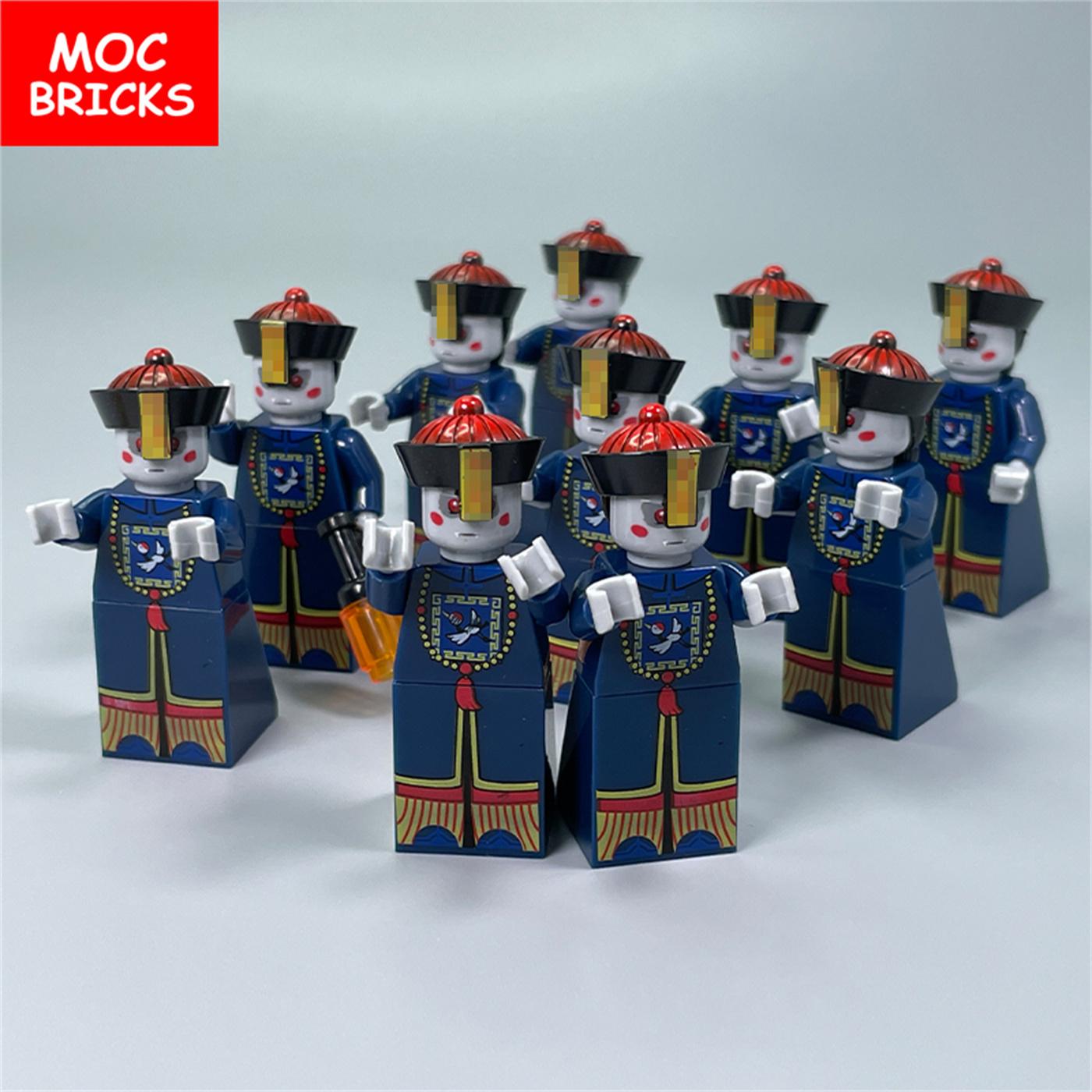 Yiran Toy Unisex Moc Bricks Zombie Chinese Culture Coffin Halloween Figure Assembled Constructing Blocks Dolls Toys