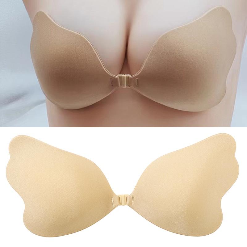 FINETOO Naklejki na sutki dla kobiet Wielokrotnego użytku niewidoczny biustonosz Seksowny samoprzylepny motyl Silikonowe akcesoria do podnoszenia piersi