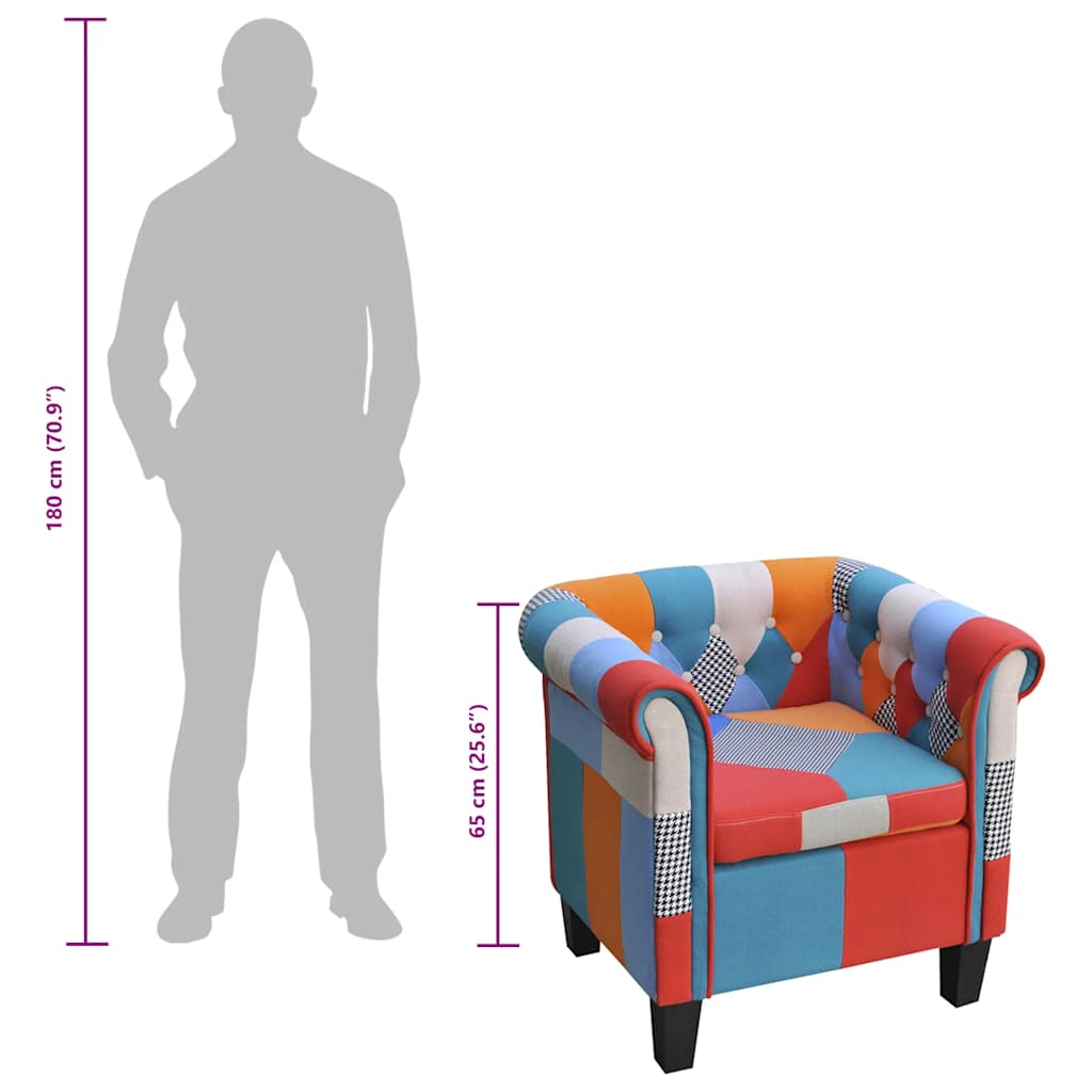 Vidaxl Poltrona Patchwork