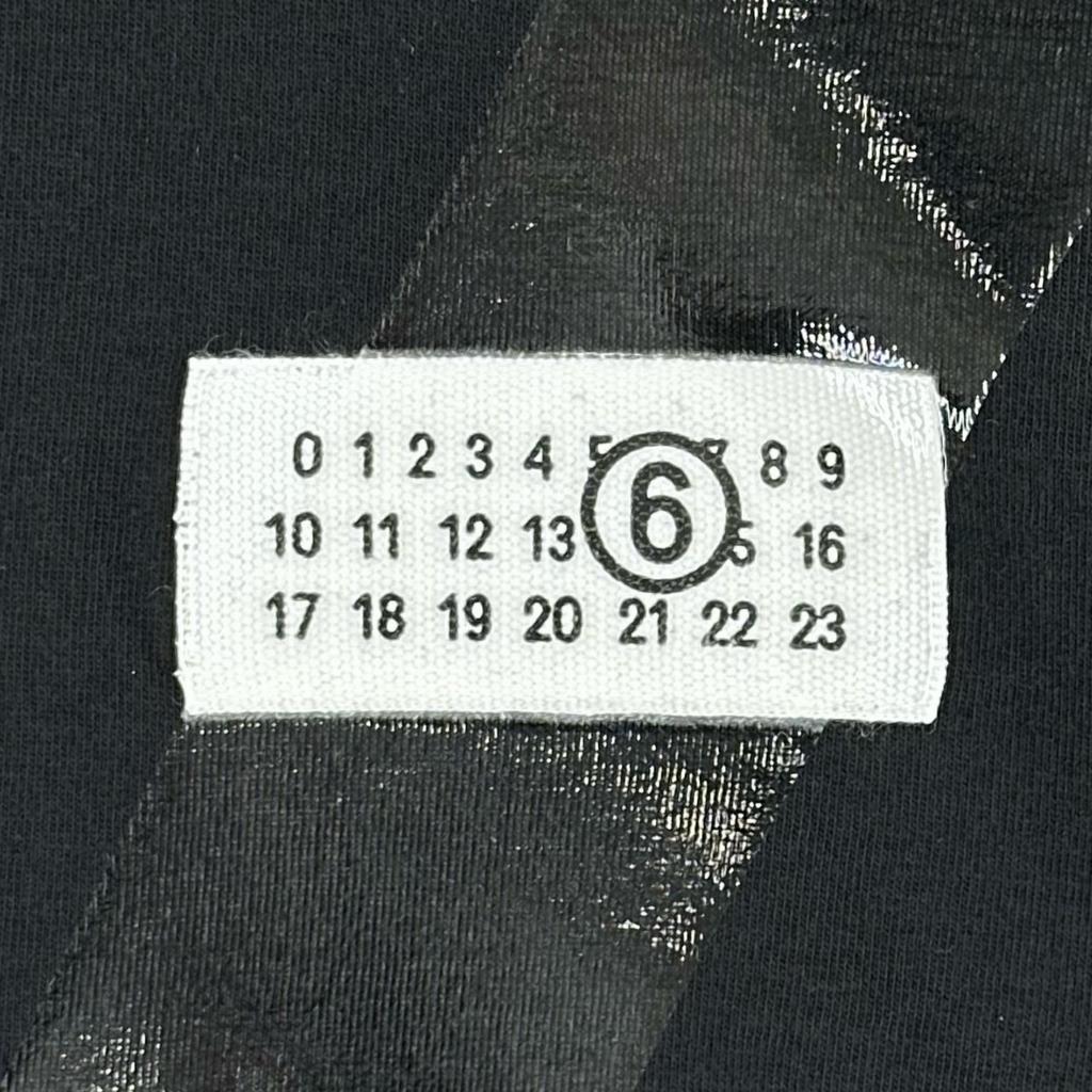 MM6 Maison Margiela Number Motif S52GC0336 Short Sleeve T-shirt Black Women XS Genuine Used